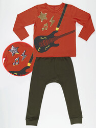Gitarist Erkek Çocuk T-shirt Pantolon Takım - Thumbnail