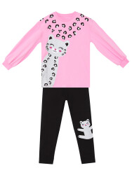 Glitter Leo Girl T-shirt&Leggings Set - 3