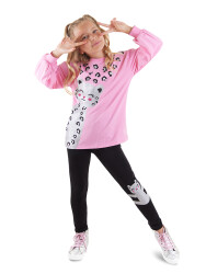 Glitter Leo Girl T-shirt&Leggings Set - 1