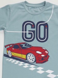 Go Car Erkek Çocuk T-shirt Kapri Şort Takım - 5