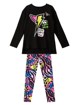 Good Vibes Girl T-shirt&Leggings Set - 3