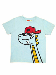 Gözlüklü Dino Erkek Çocuk T-shirt - 1