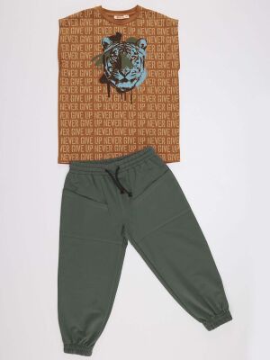 Grafitti Tiger Boy T-shirt&Harem Pants Set - 3