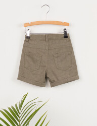 Green Flat-Front Boy Shorts - 4