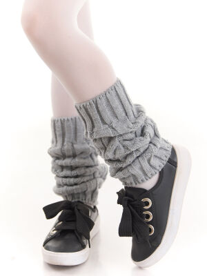 Grey Girl Knit Leg Warmer - 1