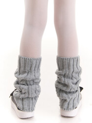 Grey Girl Knit Leg Warmer - 2