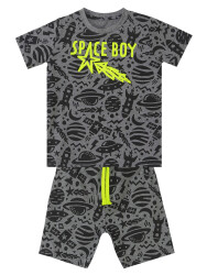 Grey Space Boy T-shirt&Shorts Set - 3