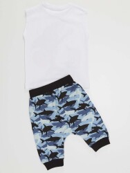 Guitarist Shark Boy T-shirt&Harem Pants Set - 4