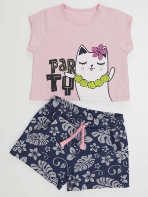 Hawaii Cat Girl Crop-top&Shorts Set - 3