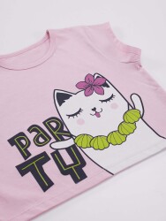 Hawaii Cat Kız Crop Top Şort Takım - 5