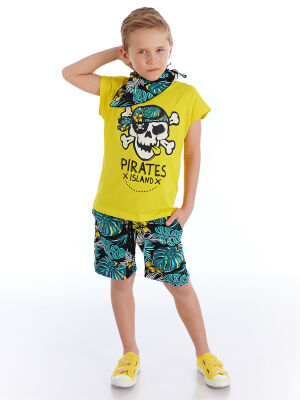 Hawaii Pirate Boy T-shirt&Shorts&Bandana Set - 1