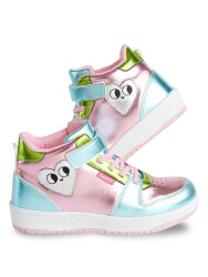 Heart Hologram Girl High Top Sneakers - 1