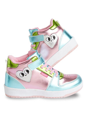 Heart Hologram Girl High Top Sneakers