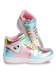Heart Hologram Girl High Top Sneakers - Thumbnail