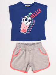 Hello Milkshake Girl Shorts Set - 3