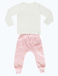 Hip-Hop Girl Pink/White Pants Set - 2