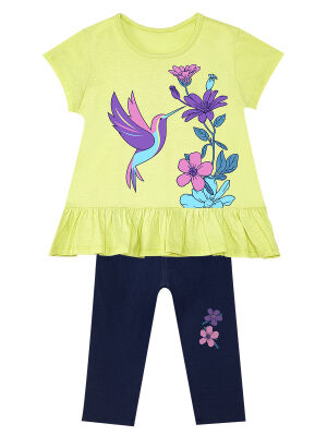 Humming Bird Girl T-shirt&Leggings Set - 3