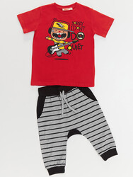 Jake Erkek Çocuk T-shirt Kapri Şort Takım - Thumbnail