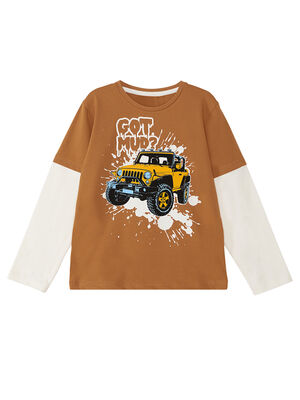 Jeep Mood Brown/Beige Boy Gabardine Set