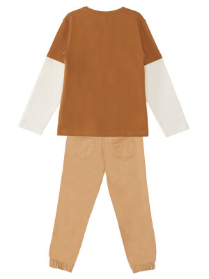 Jeep Mood Brown/Beige Boy Gabardine Set - 4