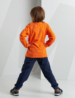 Jungle Orange/Navy Boy Pants Set - 2