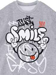 Just Smile Boy Grey Sweatshirt - 5