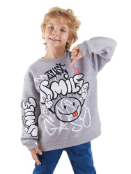 Just Smile Boy Grey Sweatshirt - 1