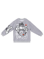 Just Smile Erkek Çocuk Gri Sweatshirt - 3