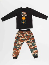 Kamuflaj Köpek Erkek Çocuk T-shirt Pantolon Takım - Thumbnail