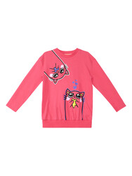 Kanka Kediler Kız Çocuk T-shirt Tayt Takım - Thumbnail