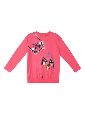 Kanka Kediler Kız Çocuk T-shirt Tayt Takım