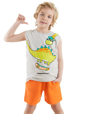 Kaykay Dino Erkek Çocuk T-shirt Şort Takım
