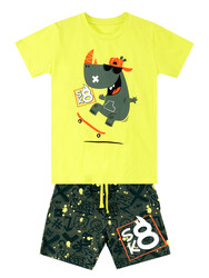 Kaykay Hipo Erkek Çocuk T-shirt Şort Takım - Thumbnail