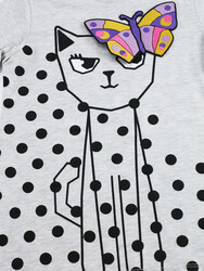 Kelebek&Kedi Kız Çocuk T-shirt Tayt Takım - Thumbnail