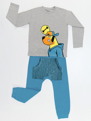 Kemik Köpek Erkek Çocuk T-shirt Pantolon Takım