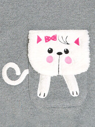 Kitten on Pocket Girl Dress - 5