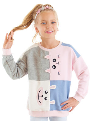 Kitty&Teddy Girl Color Block Sweatshirt - 1