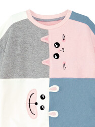 Kitty&Teddy Girl Color Block Sweatshirt - 5