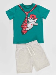 Koala on Tie Boy T-shirt&Shorts Set - 3