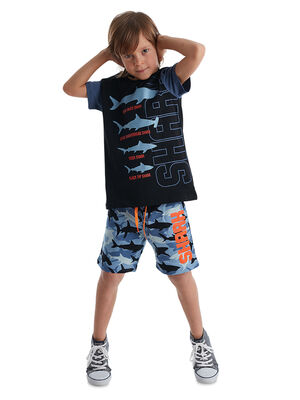 Köpekbalığı Erkek Çocuk T-shirt Şort Takım