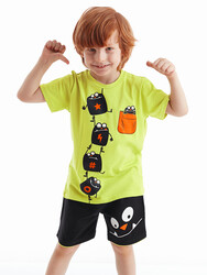 Küp Canavarlar Erkek Çocuk T-shirt Şort Takım - Thumbnail