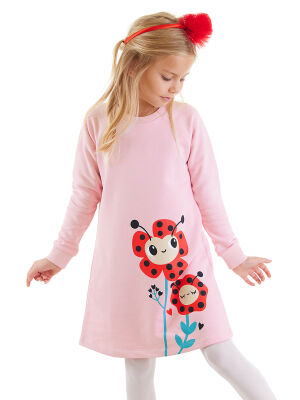 Lady Bug Flower Girl Pink Dress - 1