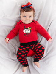 Ladybug Baby Girl Leggings+Bodysuit Set - 2