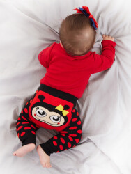 Ladybug Baby Girl Leggings+Bodysuit Set - 3