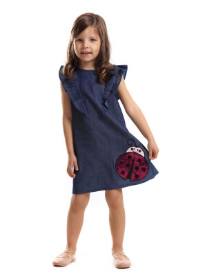 Ladybug Denim Dress - 1