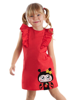 Ladybug Girl Red Poplin Dress - 1