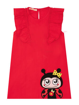 Ladybug Girl Red Poplin Dress