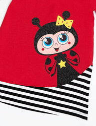 Ladybug Hoodied Red Dress - Thumbnail