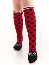Ladybug Red Girl Socks - Thumbnail
