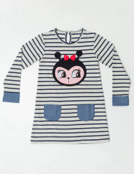 Ladybug Striped Dress - 3